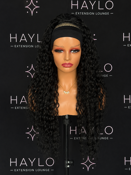 Black Curly Drawstring Ponytail 28 inch  (Curly)