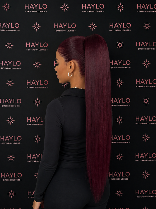 Cherry Red 28 inch Drawstring Ponytail (straight)