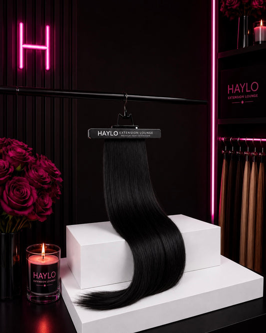 Black 24 inch 7 Piece Clip in Set