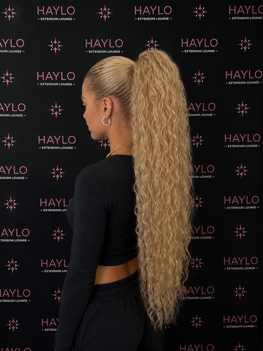 Natural Blonde Curly Drawstring Ponytail 28 inch (Curly)