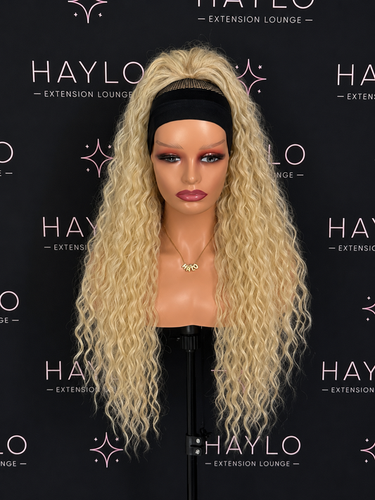Natural Blonde Curly Drawstring Ponytail 28 inch (Curly)
