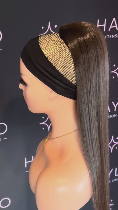 Choc Brown 28 inch Drawstring Ponytail (straight)
